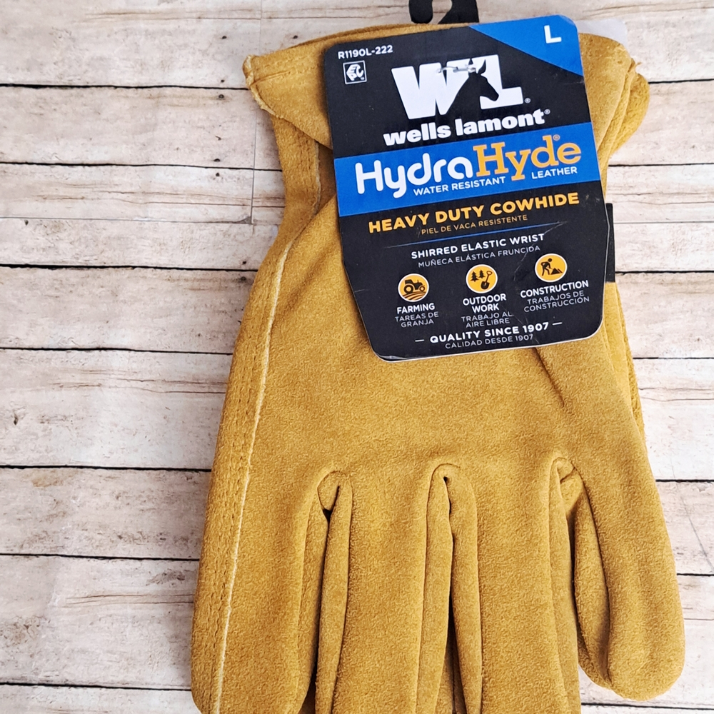 Wells Lamont Hydra Hyde Heavy Duty Cowhide Gloves - Gold